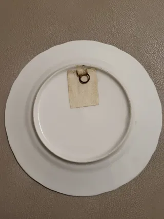 Piatto in porcellana con ritratto Papa vintage