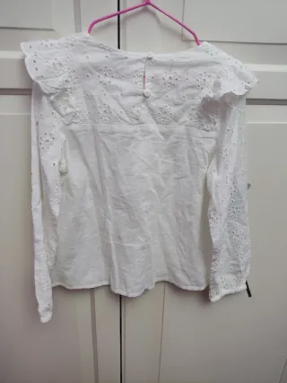 Camisa niña Primark blanca talla 7/8 años