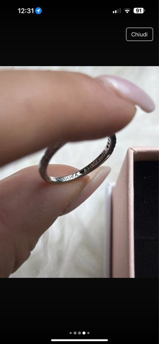 Anello Pandora Cuore Blu Argento