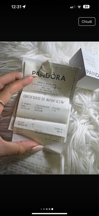 Anello Pandora Cuore Blu Argento