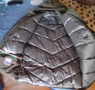 Piumino uomo trequarti verde oliva