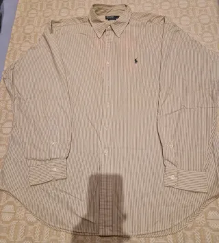 Camisa Polo Ralph Lauren Rayas Beige