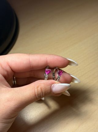 Set anello e orecchini cuore