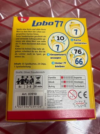 Lobo 77 Juego de Cartas Amigo