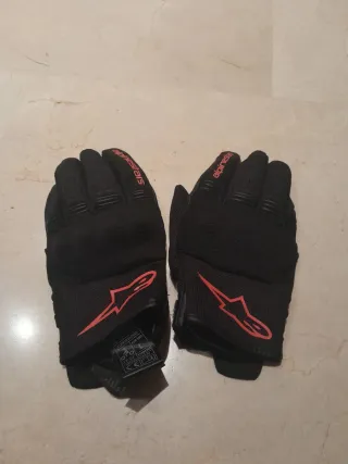 Guantes Alpinestars Moto Negros y Rojos