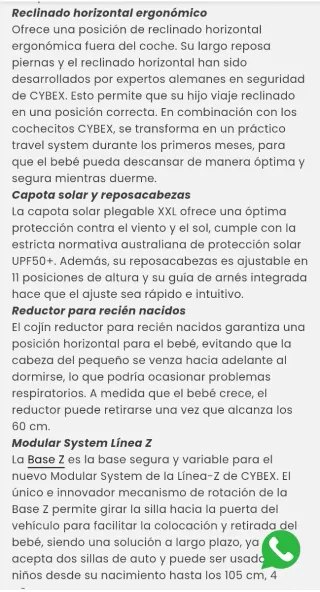 Cybex Platinum Cloud Z i-Size Silla Grupo 0 + Base