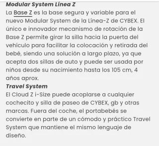 Cybex Platinum Cloud Z i-Size Silla Grupo 0 + Base