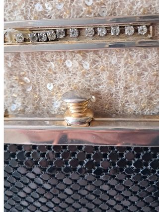 Bolso de mano malla metálica vintage 60s