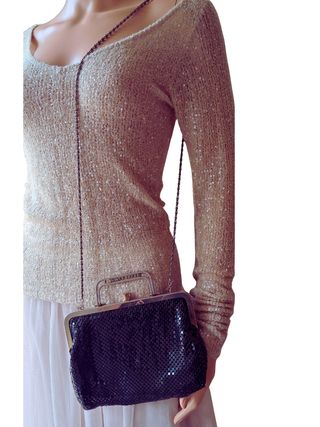 Bolso de mano malla metálica vintage 60s