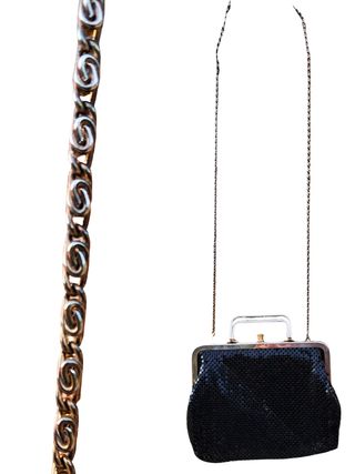 Bolso de mano malla metálica vintage 60s