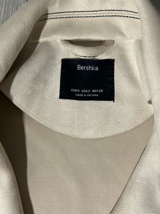 Chaqueta Biker Efecto Ante Beige