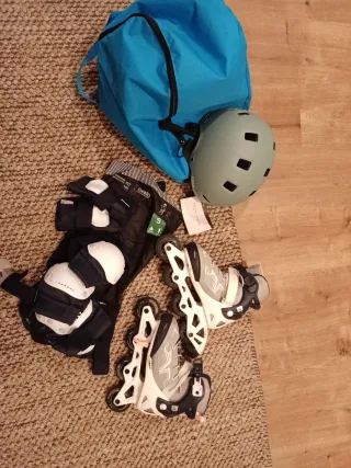 Patines y equipo de protección