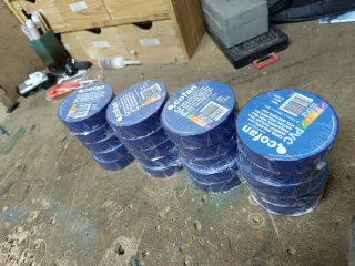 20 Rollos Cinta Aislante Azul Cofan PVC