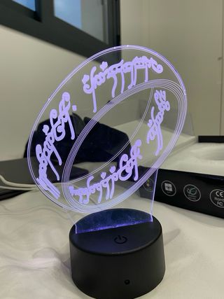 Lámpara Ilusión 3D Señor de los Anillos