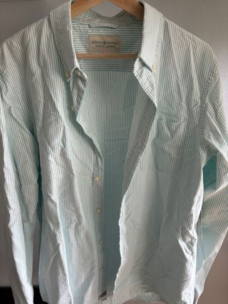 Camisa Ralph Lauren Rayas Turquesa y Blanca