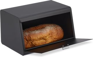 Relaxdays Panera de acero inoxidable, caja de alma