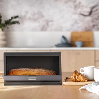 Relaxdays Panera de acero inoxidable, caja de alma