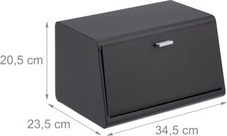 Relaxdays Panera de acero inoxidable, caja de alma