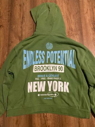 Sudadera Zara New York Verde Niñ@