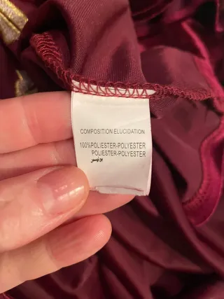 Vestido fiesta terciopelo bordado pavo real