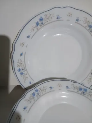 Set di 6 piatti antichi profondi