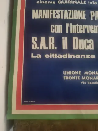 Manifesto Unione Monarchica Italiana
