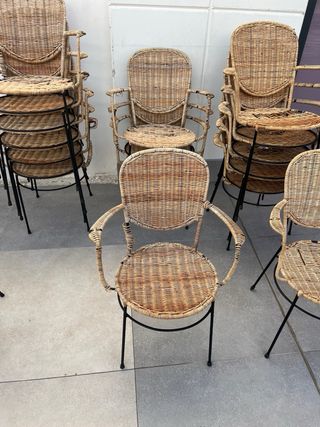 Sillas de mimbre para exterior