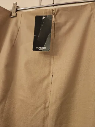 Falda larga Mango beige