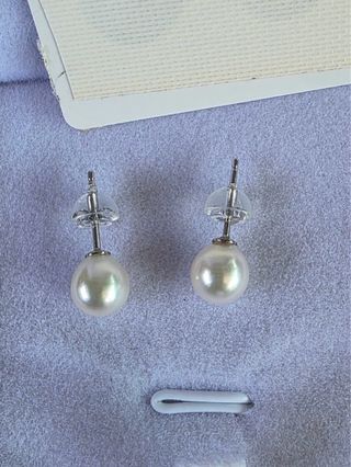 Pendientes Perla Akoya 7.5mm Plata 925