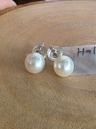 Pendientes Perla Akoya 7.5mm Plata 925