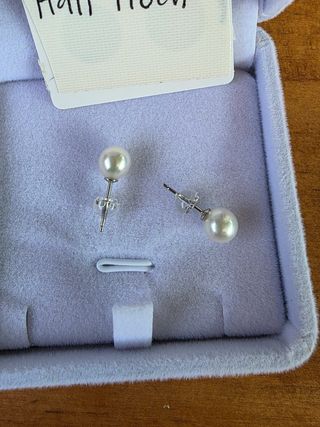Pendientes Perla Akoya 7.5mm Plata 925