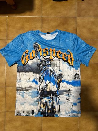 Camiseta Godspeed Estatua Libertad .