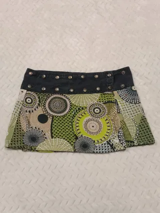 Blusa Estampada Boho, pollera ajustable, top rosa