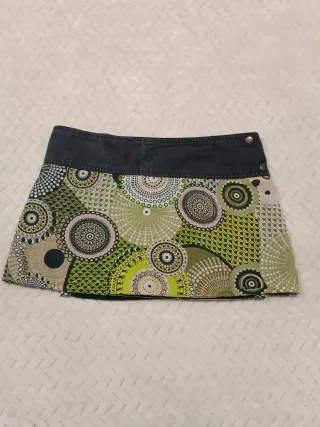 Blusa Estampada Boho, pollera ajustable, top rosa