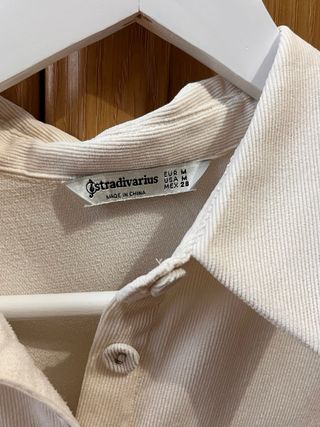 Camisa beige de pana