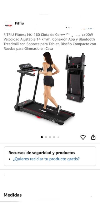 nuevo a estrenar cinta correr