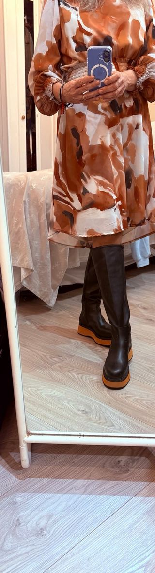 Botas de piel negras con plataforma