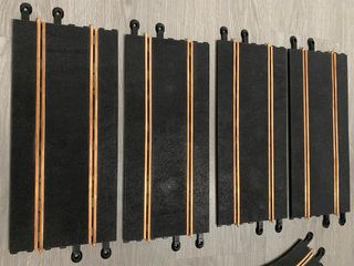 Lote pistas negras Scalextric forradas con cobre.