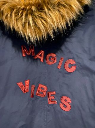 Abrigo Zara Azul con Forro Amarillo