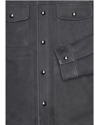 Chaqueta Piel Banana Republic Gris