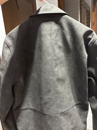 Chaqueta Piel Banana Republic Gris