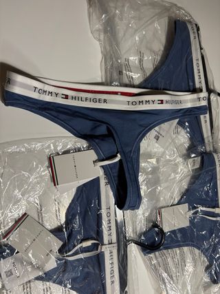 Pack 4 Tangas Tommy Hilfiger Azul Talla L.ORIGINAL