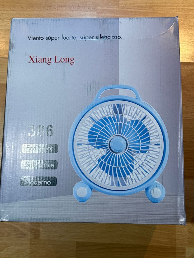 Ventilador Xiang Long Azul Blanco
