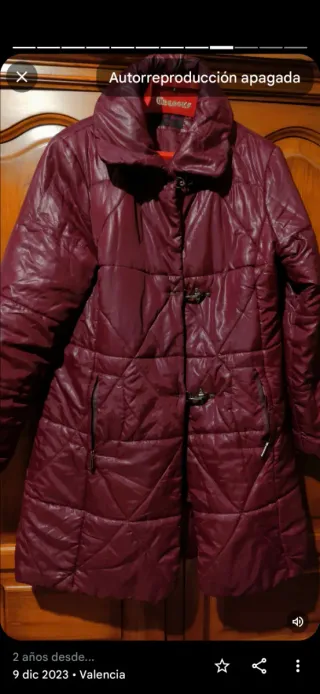 Abrigo Massimo Dutti Rojo Talla M