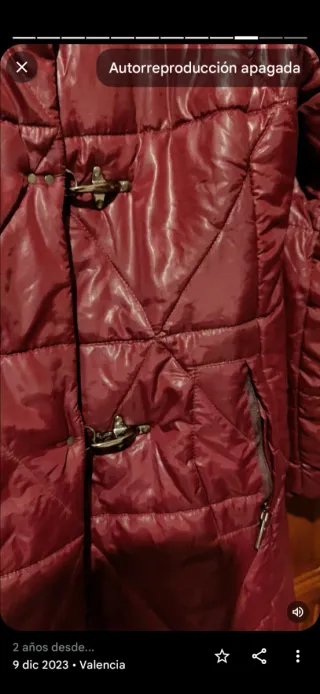 Abrigo Massimo Dutti Rojo Talla M