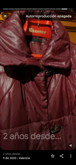 Abrigo Massimo Dutti Rojo Talla M