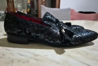 Mocassini eleganti con fantasia floreale