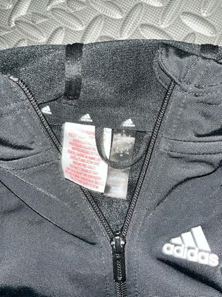 Chaqueta Adidas niño negra con rayas blancas