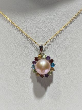 Conjunto Plata 925 Perlas Edison Peach