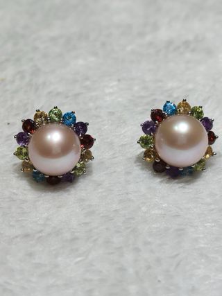 Conjunto Plata 925 Perlas Edison Peach